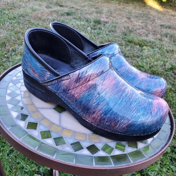 Dansko Shoes Dansko Cotton Candy Blue Pink Professional Clogs